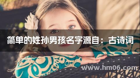 简单的姓孙男孩名字源自：古诗词