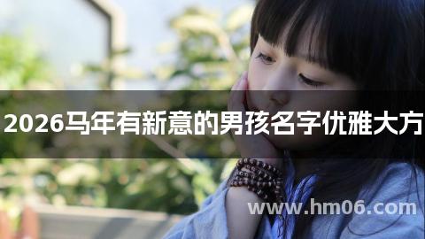 2026马年有新意的男孩名字优雅大方