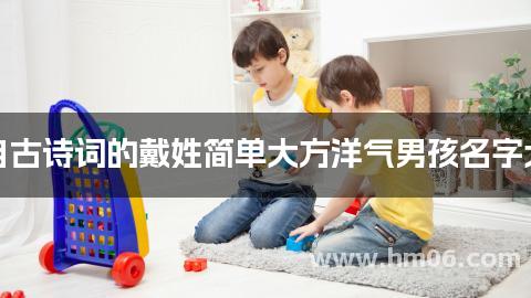 出自古诗词的戴姓简单大方洋气男孩名字大全