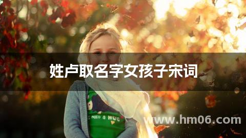 姓卢取名字女孩子宋词