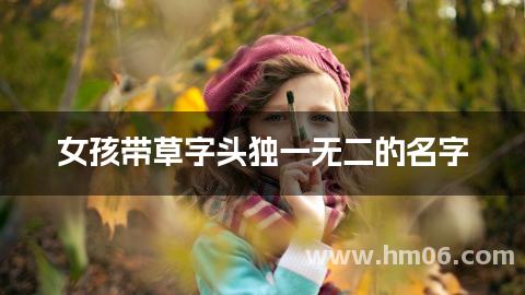 女孩带草字头独一无二的名字