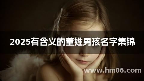 2025有含义的董姓男孩名字集锦