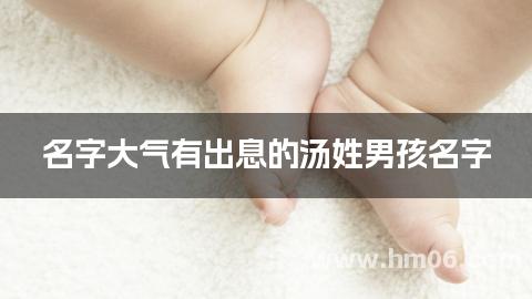 名字大气有出息的汤姓男孩名字