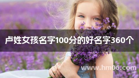 卢姓女孩名字100分的好名字360个