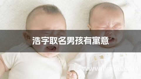 浩字取名男孩有寓意