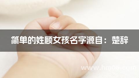 简单的姓顾女孩名字源自：楚辞