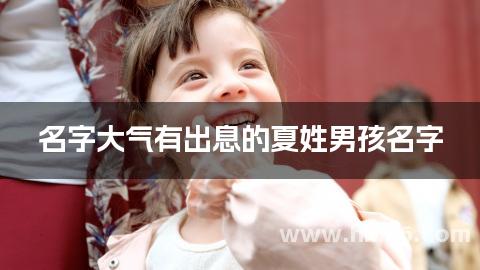 名字大气有出息的夏姓男孩名字