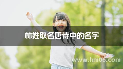 林姓取名唐诗中的名字