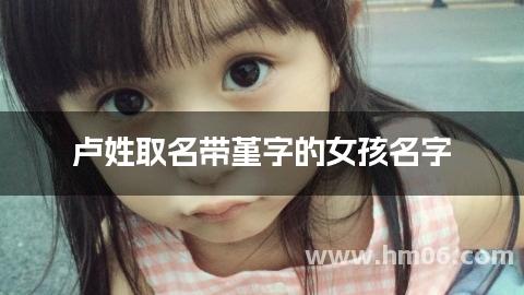 卢姓取名带堇字的女孩名字 寓意健康聪明