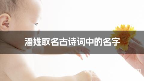 潘姓取名古诗词中的名字