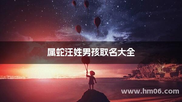 属蛇汪姓男孩取名大全(格局大气)