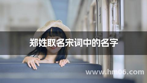 郑姓取名宋词中的名字