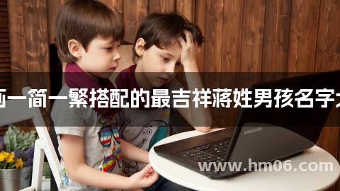 笔画一简一繁搭配的最吉祥蒋姓男孩名字大全