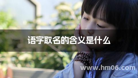 语字取名的含义是什么