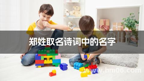 郑姓取名诗词中的名字