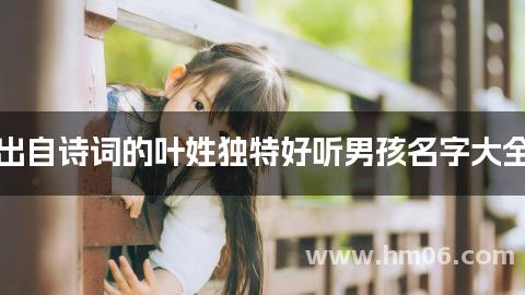 出自诗词的叶姓独特好听男孩名字大全