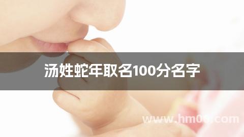 汤姓蛇年取名100分名字