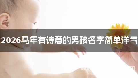 2026马年有诗意的男孩名字简单洋气