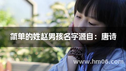 简单的姓赵男孩名字源自：唐诗