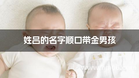 姓吕的名字顺口带金男孩