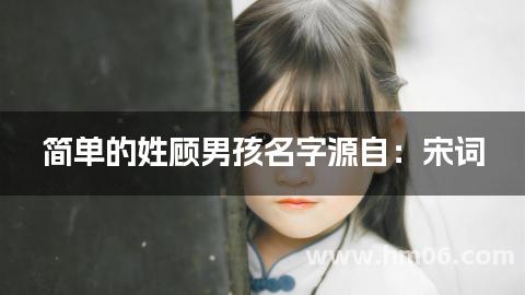 简单的姓顾男孩名字源自：宋词