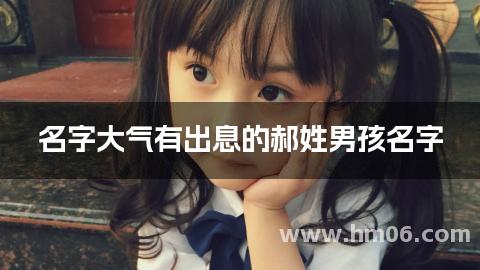 名字大气有出息的郝姓男孩名字