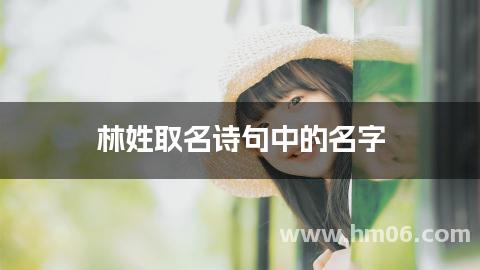 林姓取名诗句中的名字