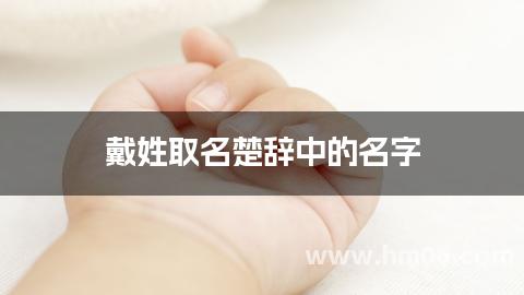 戴姓取名楚辞中的名字