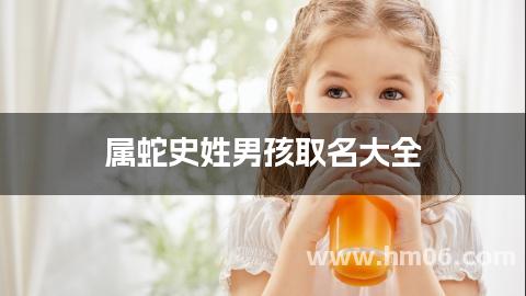 属蛇史姓男孩取名大全