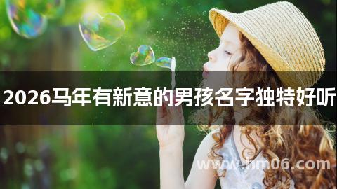 2026马年有新意的男孩名字独特好听