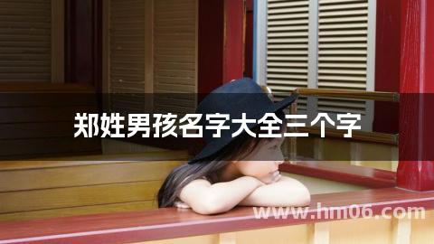 郑姓男孩名字大全三个字