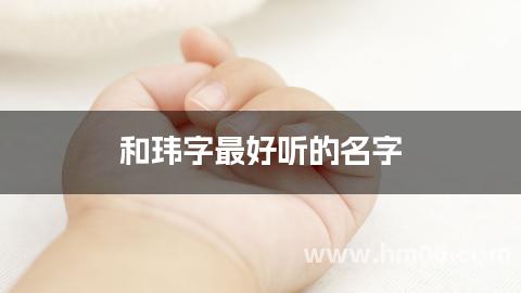 和玮字最好听的名字