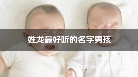 姓龙最好听的名字男孩