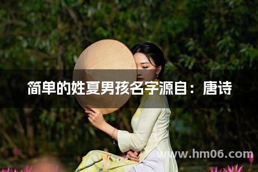 简单的姓夏男孩名字源自：唐诗