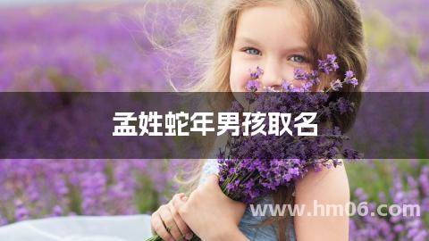 孟姓蛇年男孩取名
