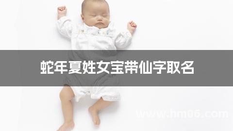 蛇年夏姓女宝带仙字取名