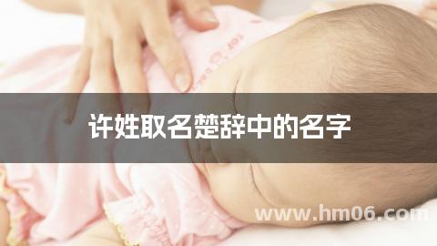 许姓取名楚辞中的名字