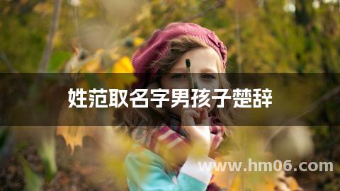 姓范取名字男孩子楚辞