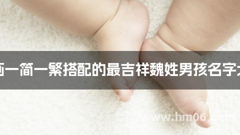 笔画一简一繁搭配的最吉祥魏姓男孩名字大全