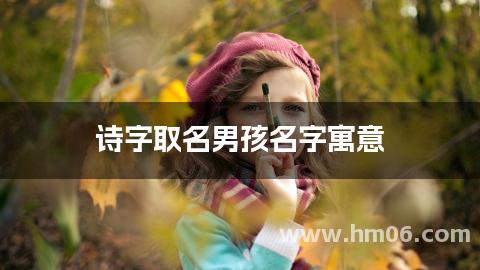 诗字取名男孩名字寓意