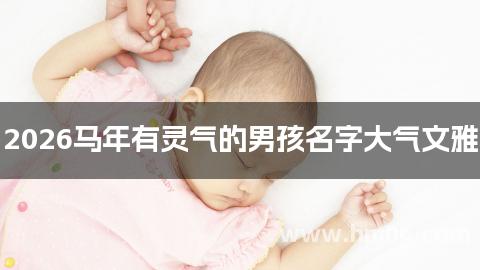 2026马年有灵气的男孩名字大气文雅